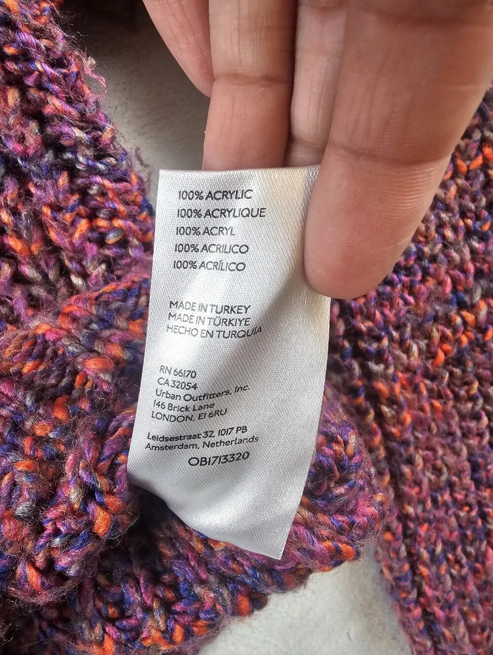 Anthropologie Chunky Knit Pullover Sweater Womens Extra Large Multi Color